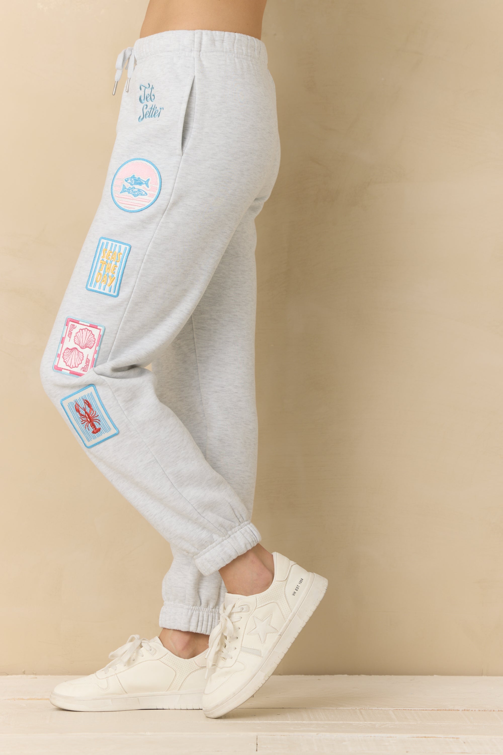 Ultra Fleece Joggers with Patches & Embroidery | Vintage Havana