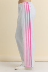 Wide Leg Pant with Twill Tape Stripe | Vintage Havana