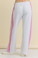 Wide Leg Pant with Twill Tape Stripe | Vintage Havana