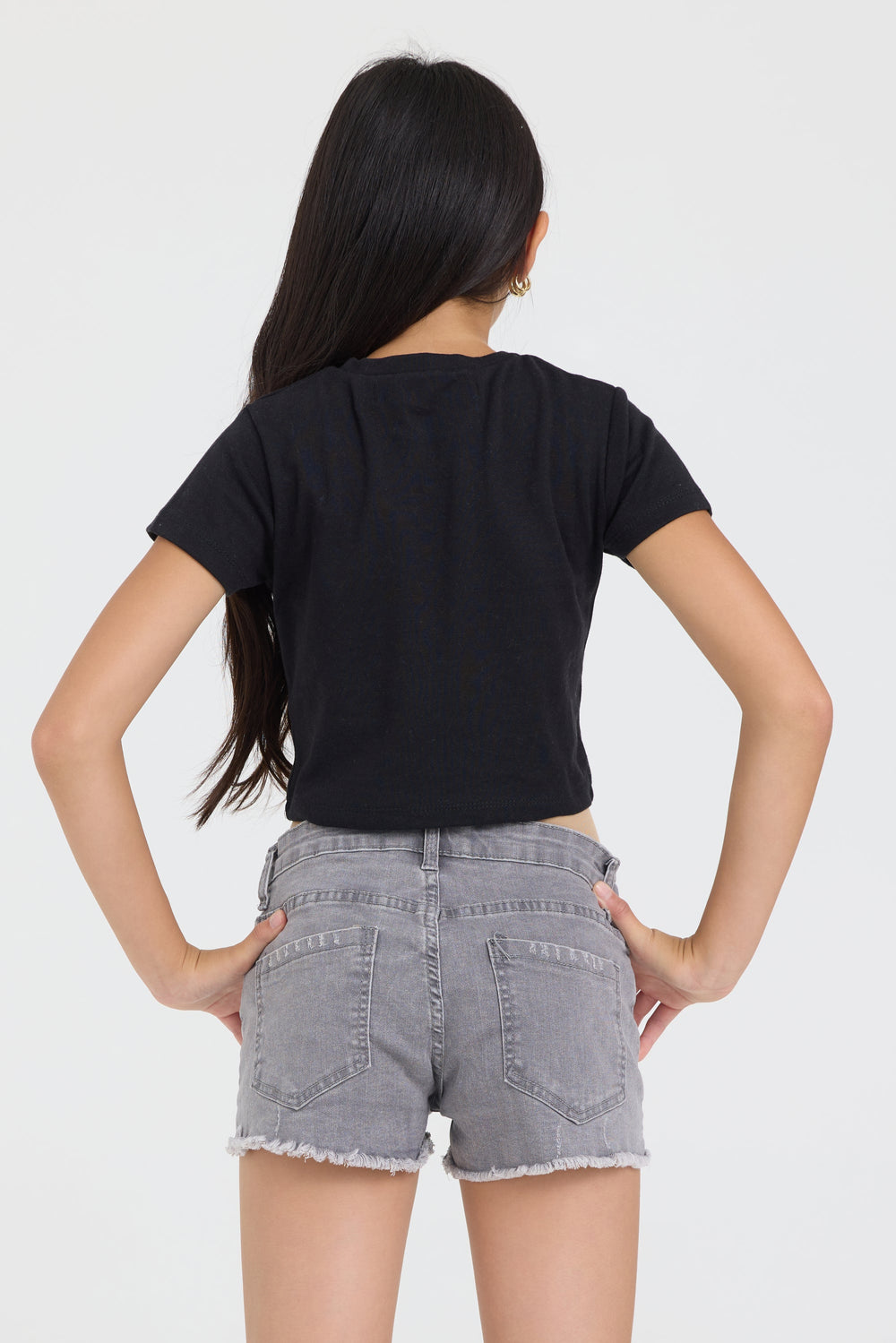 Kids Vintage Grey Fray Short | Vintage Havana