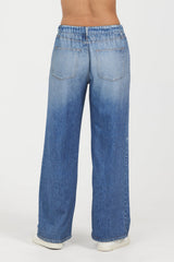 Denim Fleece Wide Leg Pant | Vintage Havana Medium Denim