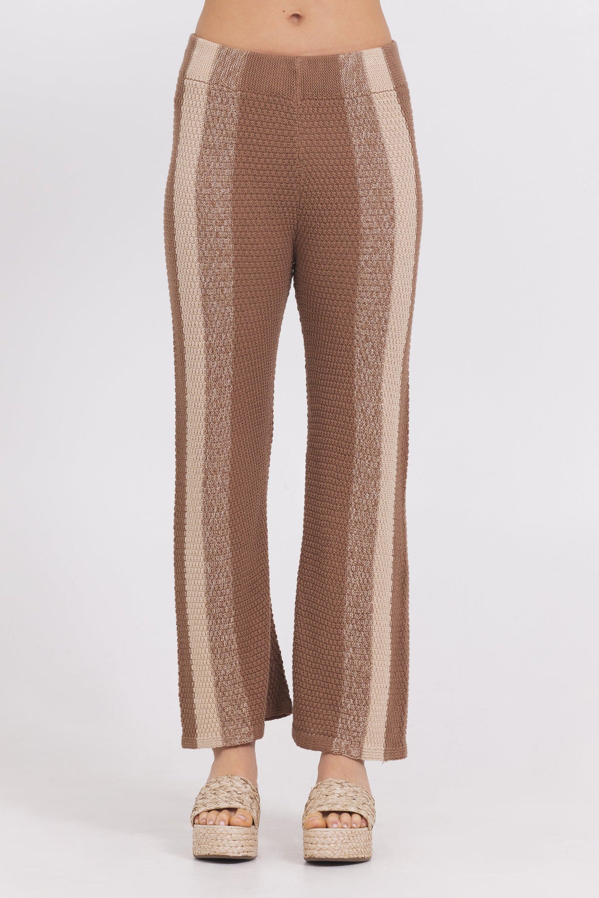 Striped Sweater Pants | Vintage Havana Mocha Latte Stripe