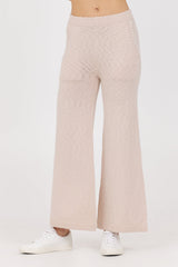 Knit Pants w/ Whipstitch | Vintage Havana Summer Sand with White