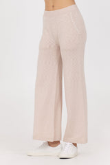 Knit Pants w/ Whipstitch | Vintage Havana Summer Sand with White