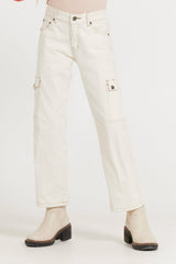 Kids Cream Cargo Jean | Vintage Havana Cream