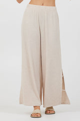 Heather Oatmeal Drapey Knit Cut Out Pants | Vintage Havana Heather Oatmeal