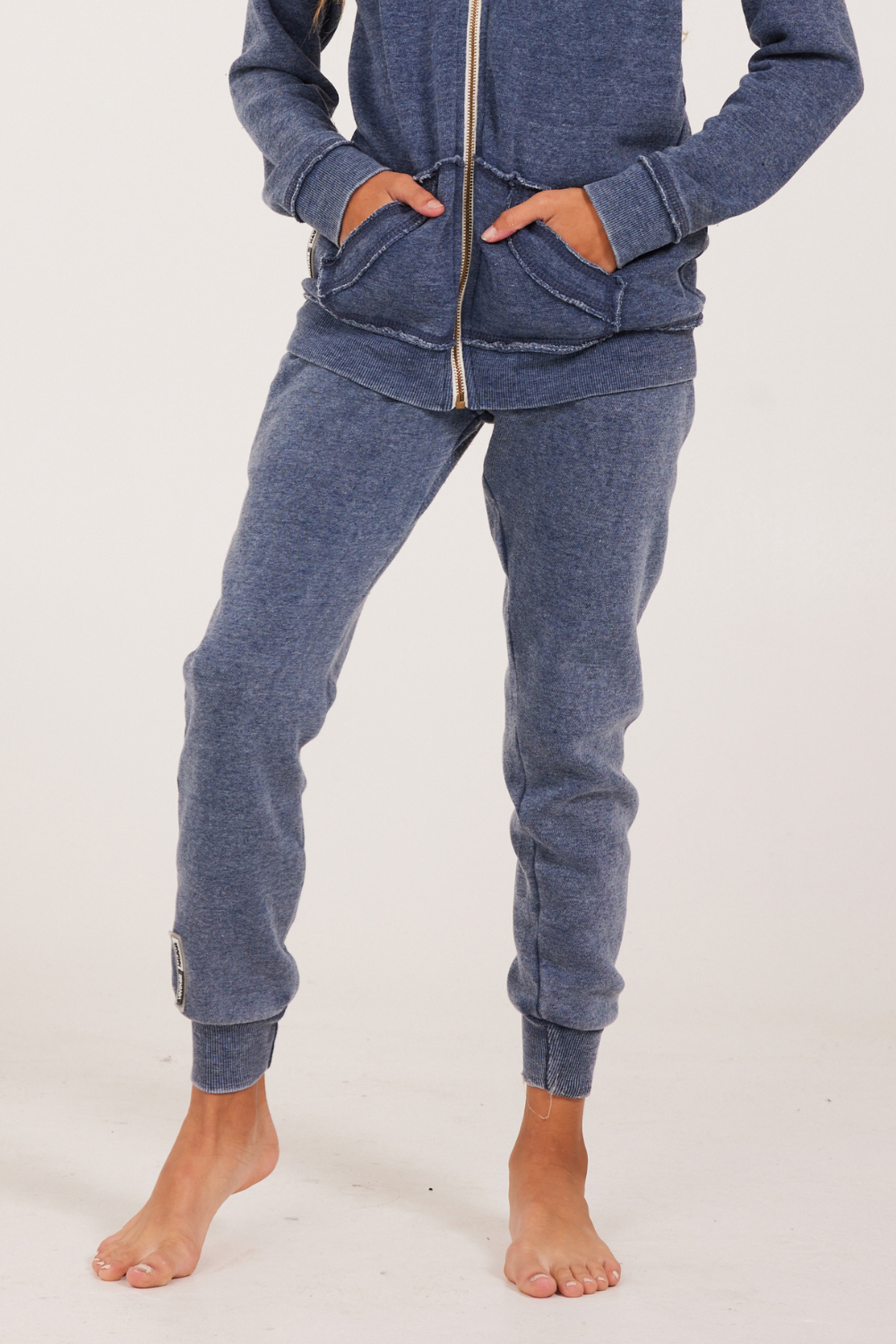Unisex Cuff Bottom Sweatpants | Vintage Havana Deep Navy
