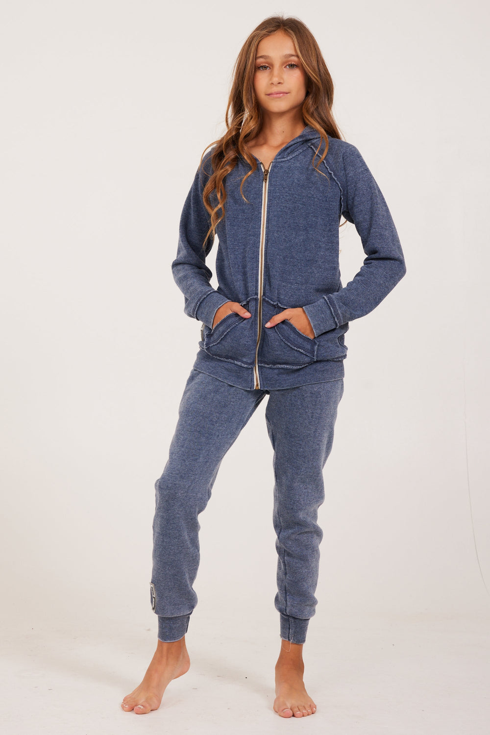 Unisex Cuff Bottom Sweatpants | Vintage Havana Deep Navy