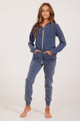 Unisex Cuff Bottom Sweatpants | Vintage Havana Deep Navy