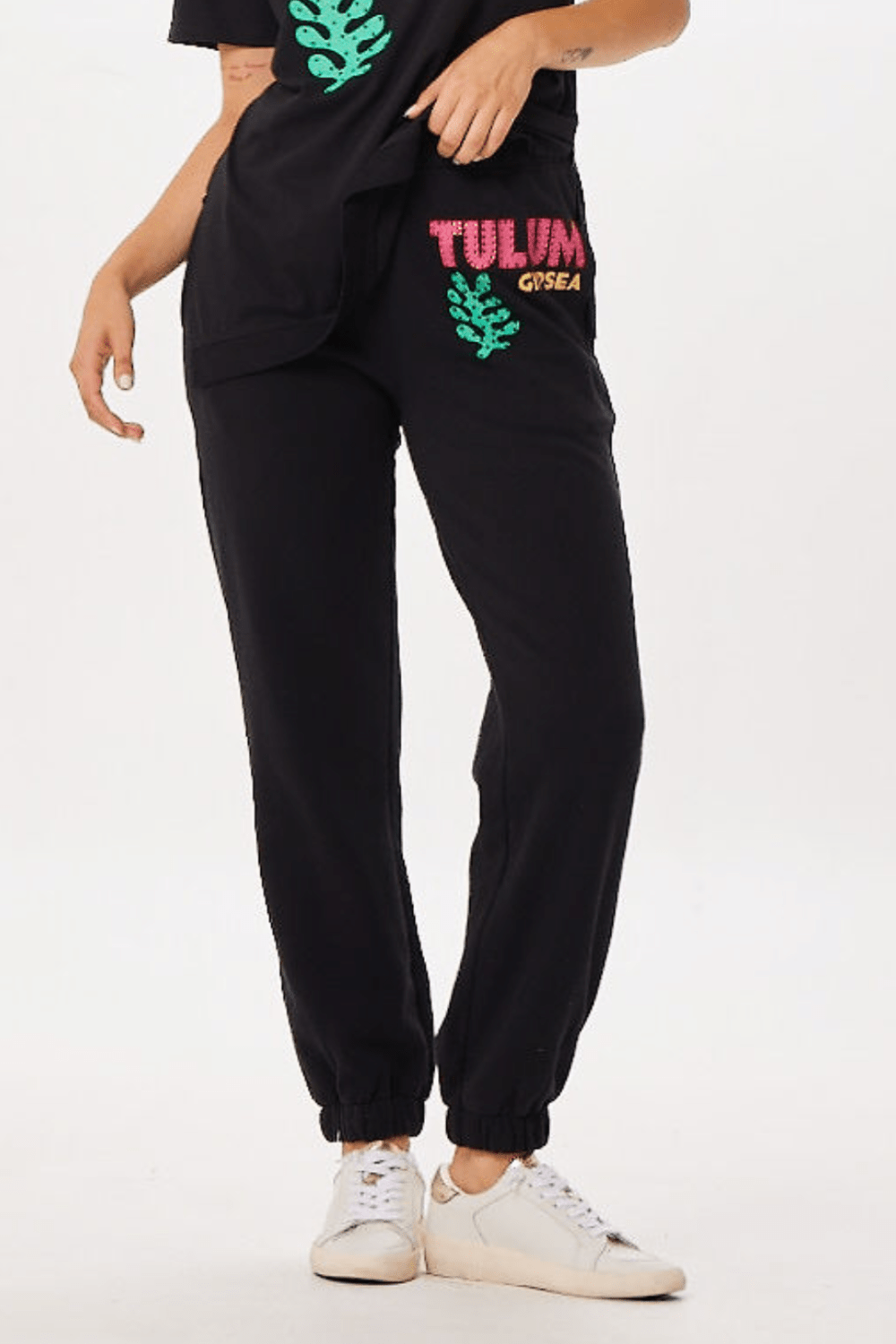 Black Tulum Jet Setter Surf Wash Jogger | Vintage Havana Black