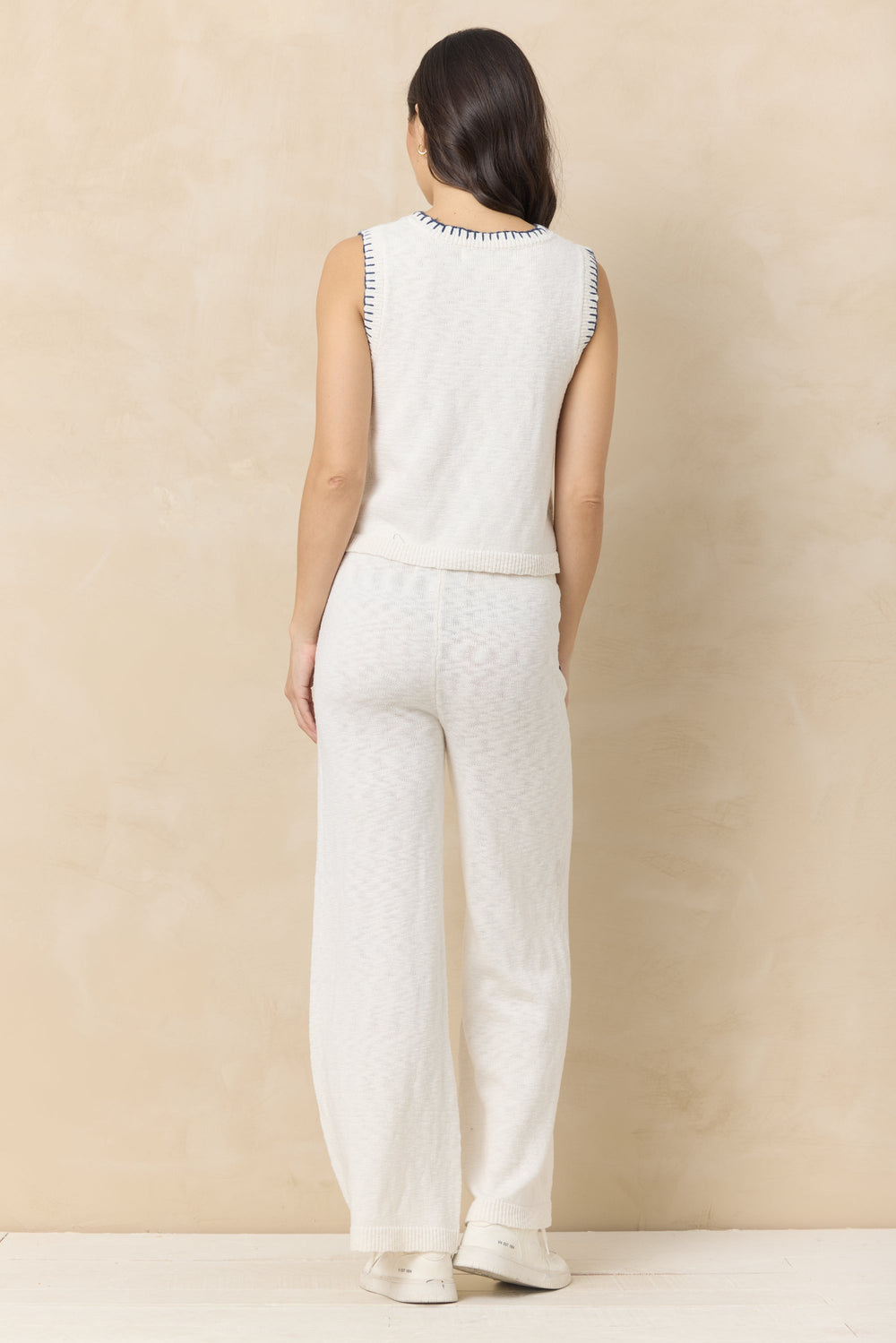 Knit Vest with Whipstitch | Vintage Havana