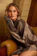 Oversized Flannel Button Down | Vintage Havana Cedarwood Plaid