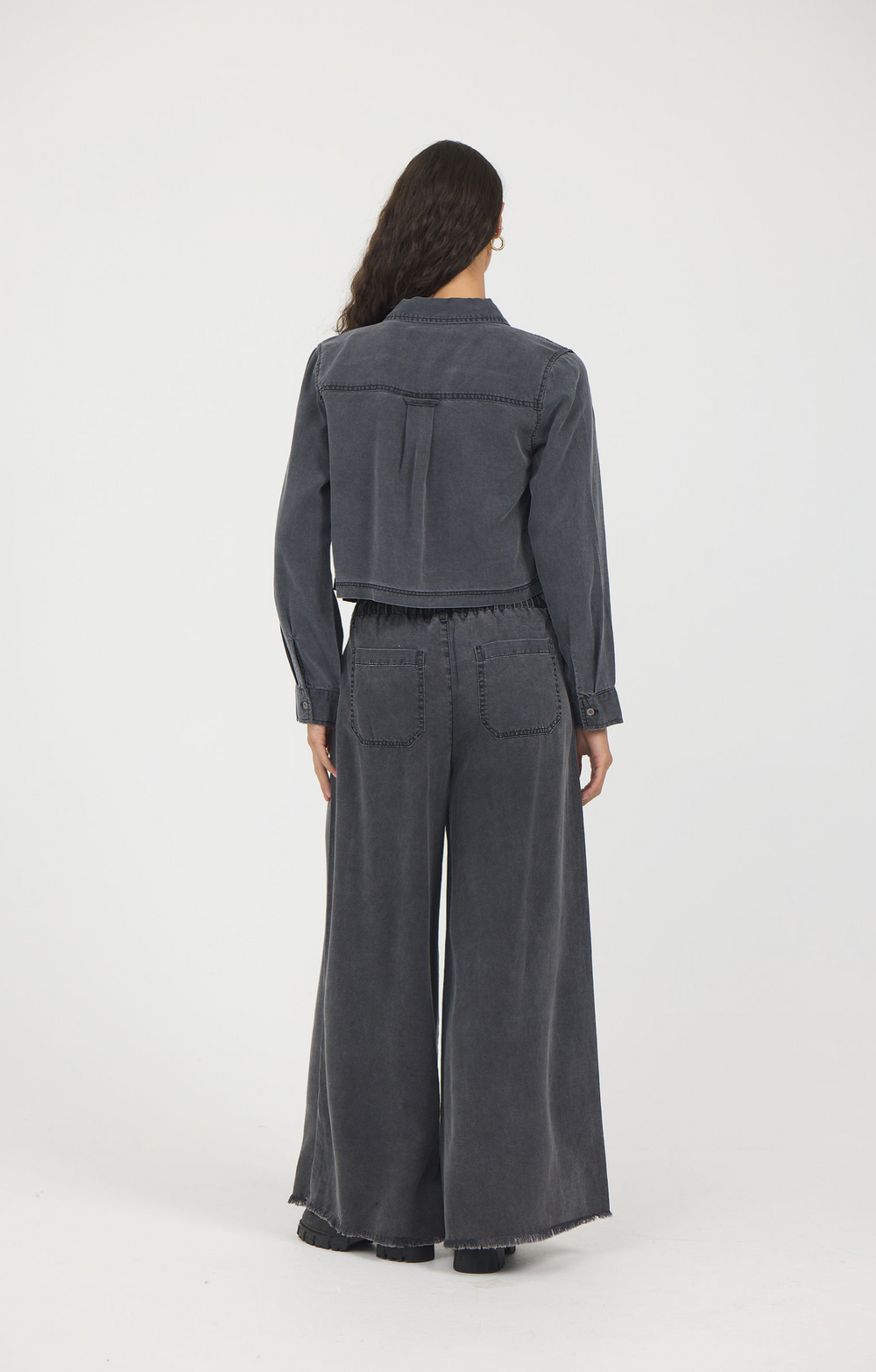 Tencel Button Down | Vintage Havana Charcoal