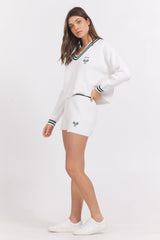 Varsity Knit Shorts | Vintage Havana Ivory w/ Hunter Green