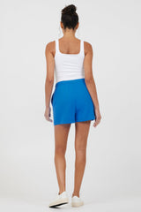 Royal Blue W/ Pink Puff "Good Vibes" Surf Wash Shorts | Vintage Havana Royal Blue