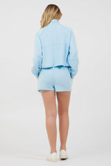 Sailboat Blue Cloud Fleece Shorts | Vintage Havana Sailboat Blue