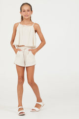 Sand Stone Washed Texture Shorts | Vintage Havana Sand Stone