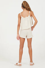 Sand Stone Washed Texture Shorts | Vintage Havana Sand Stone