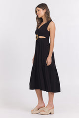 Linen Maxi Dress | Vintage Havana Black