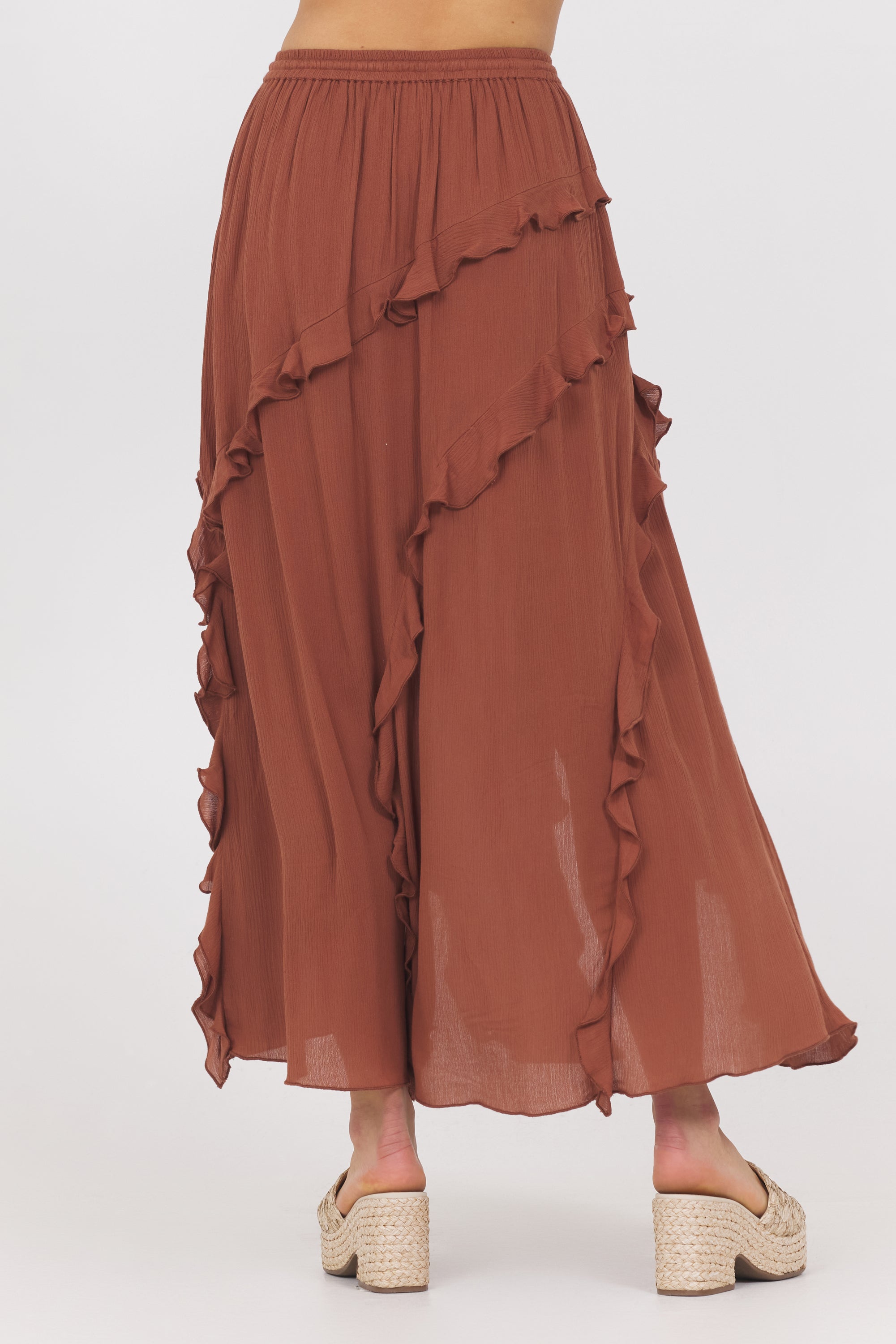 Sedona Sand Ruffle Maxi Skirt | Vintage Havana Sedona Sand