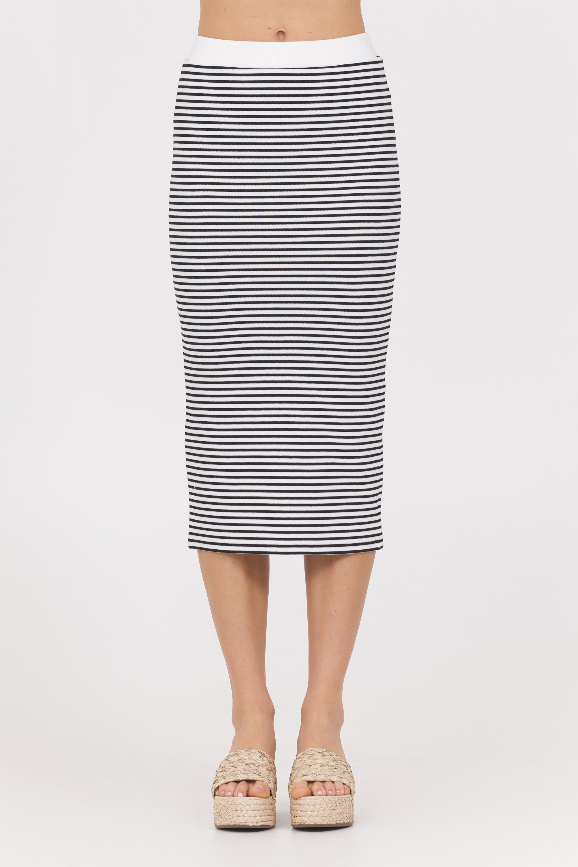 Striped Knit Skirt | Vintage Havana Ivory/Black