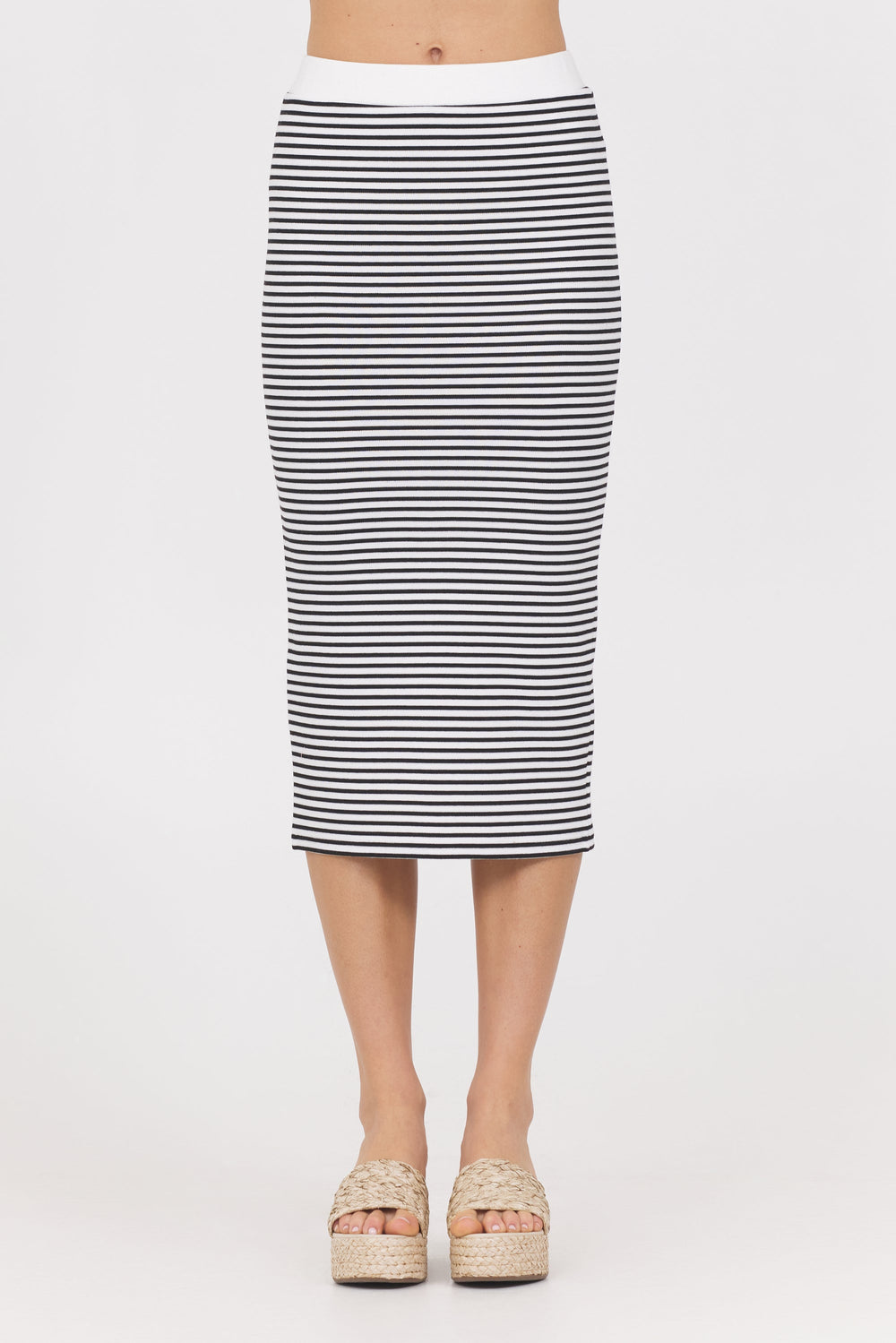 Striped Knit Skirt | Vintage Havana Ivory/Black