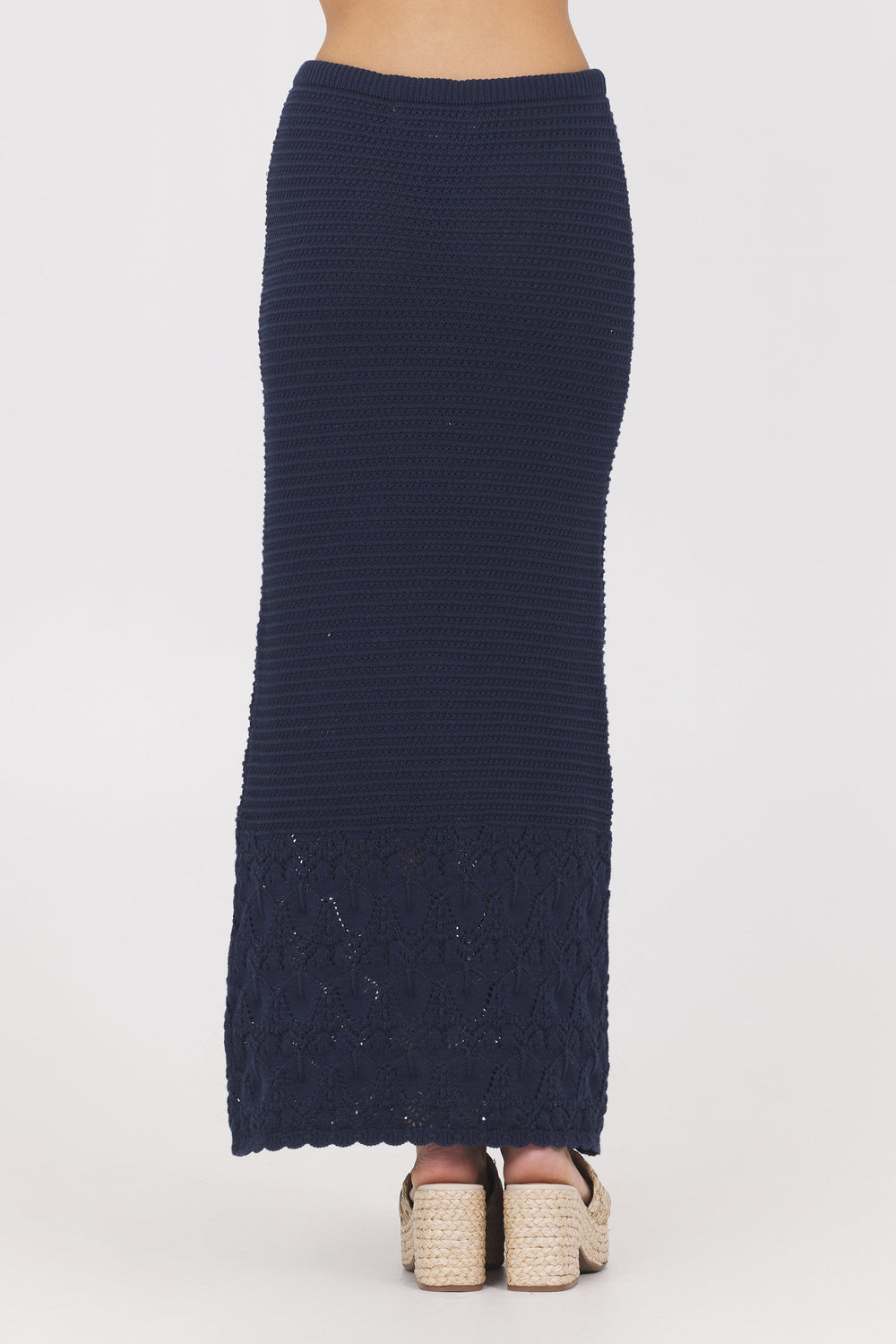 Navy Crochet Maxi Skirt | Vintage Havana Navy