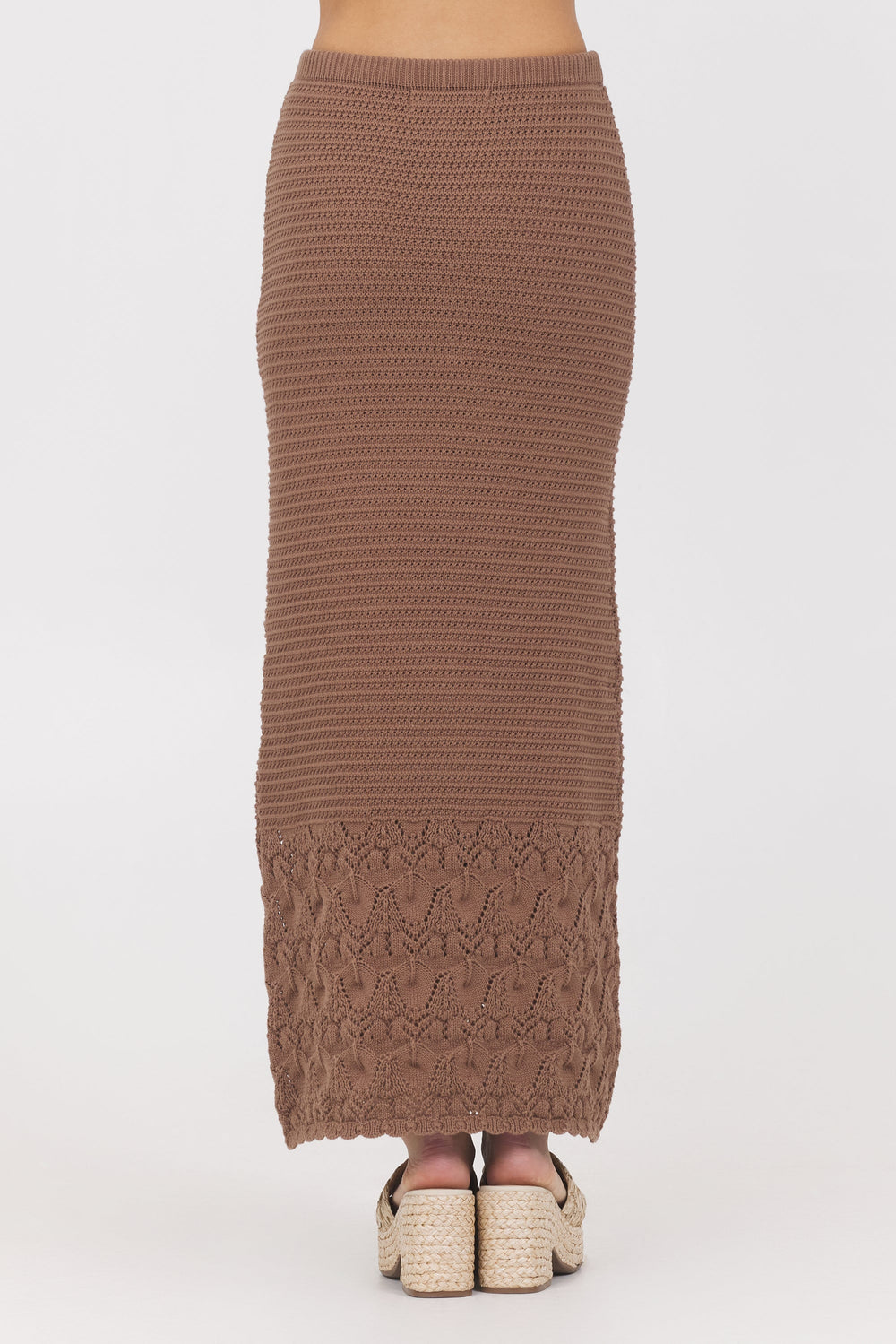 Pecan Crochet Maxi Skirt | Vintage Havana Pecan