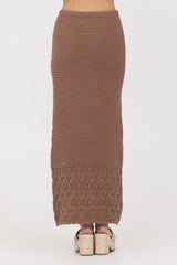 Pecan Crochet Maxi Skirt | Vintage Havana Pecan