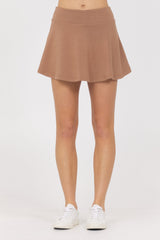 Cloud Mini Skort | Vintage Havana Toffee with White