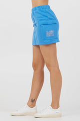 Azure Blue Fleece Cargo Skirt w/ Print | Vintage Havana Azure Blue