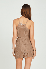 Cocoa Circle Crochet Skirt | Vintage Havana Cocoa