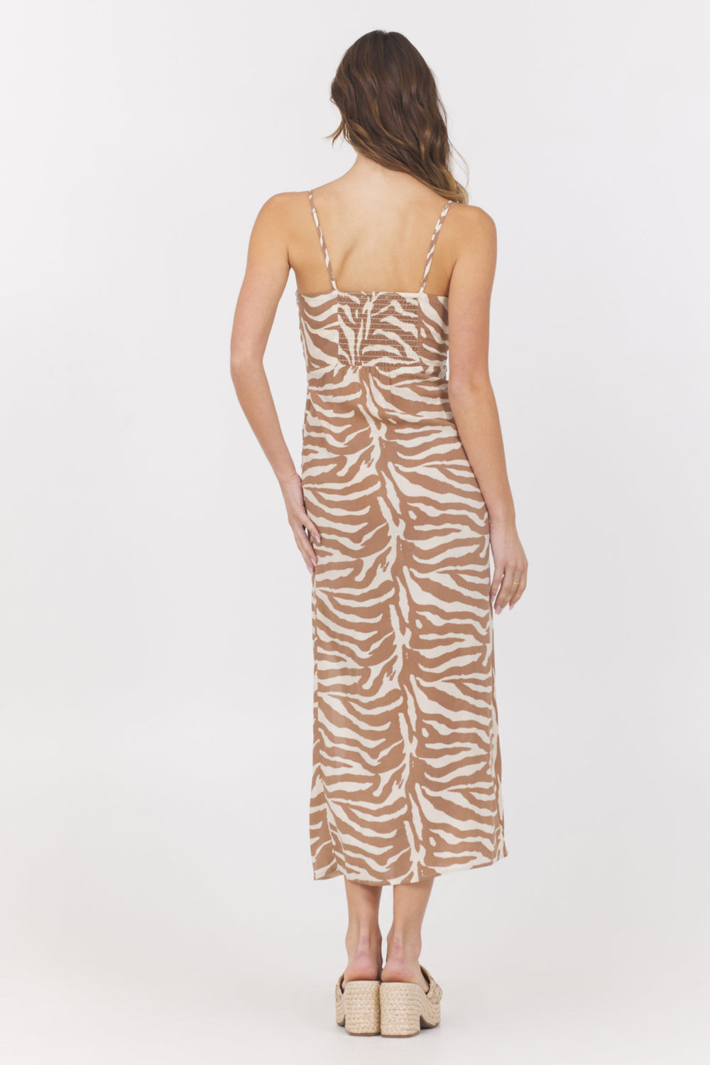 Woven Cut Out Dress | Vintage Havana Natural Animal Print