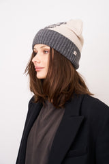 SKULL PATTERN BEANIE | Vintage Havana Charcoal