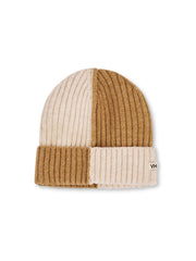 SEAM PATTERN BEANIE - TAN | Vintage Havana Tan
