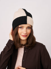 SEAM PATTERN BEANIE - BLACK | Vintage Havana Black