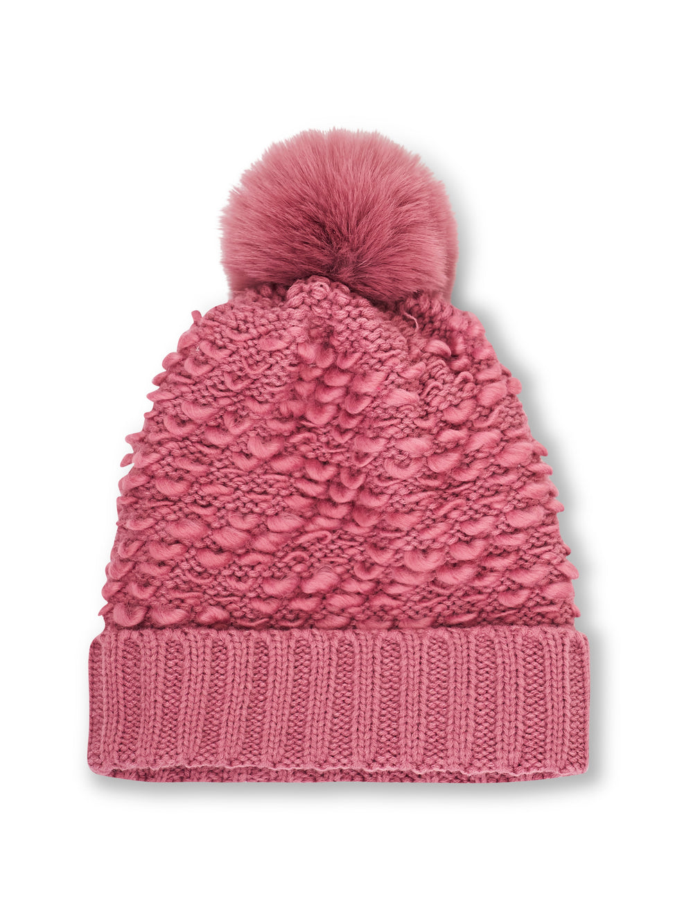TURN UP POMPOM HAT - BLUSH | Vintage Havana Blush