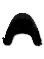 FUR TRAPPER HAT - BLACK | Vintage Havana Black
