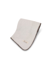 BLANKET STITCH KNIT SCARF - GREY/CHARCOAL | Vintage Havana Grey/Charcoal