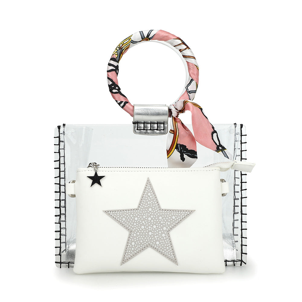 MINI MOLLY - SCARF WHITE PEARL | Vintage Havana SCARF WHITE PEARL