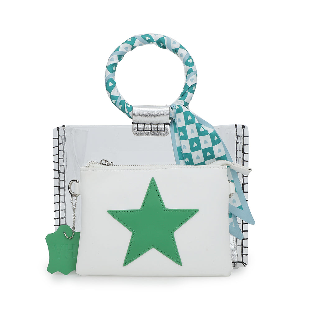 MINI MOLLY - SCARF WHITE GREEN | Vintage Havana SCARF WHITE GREEN