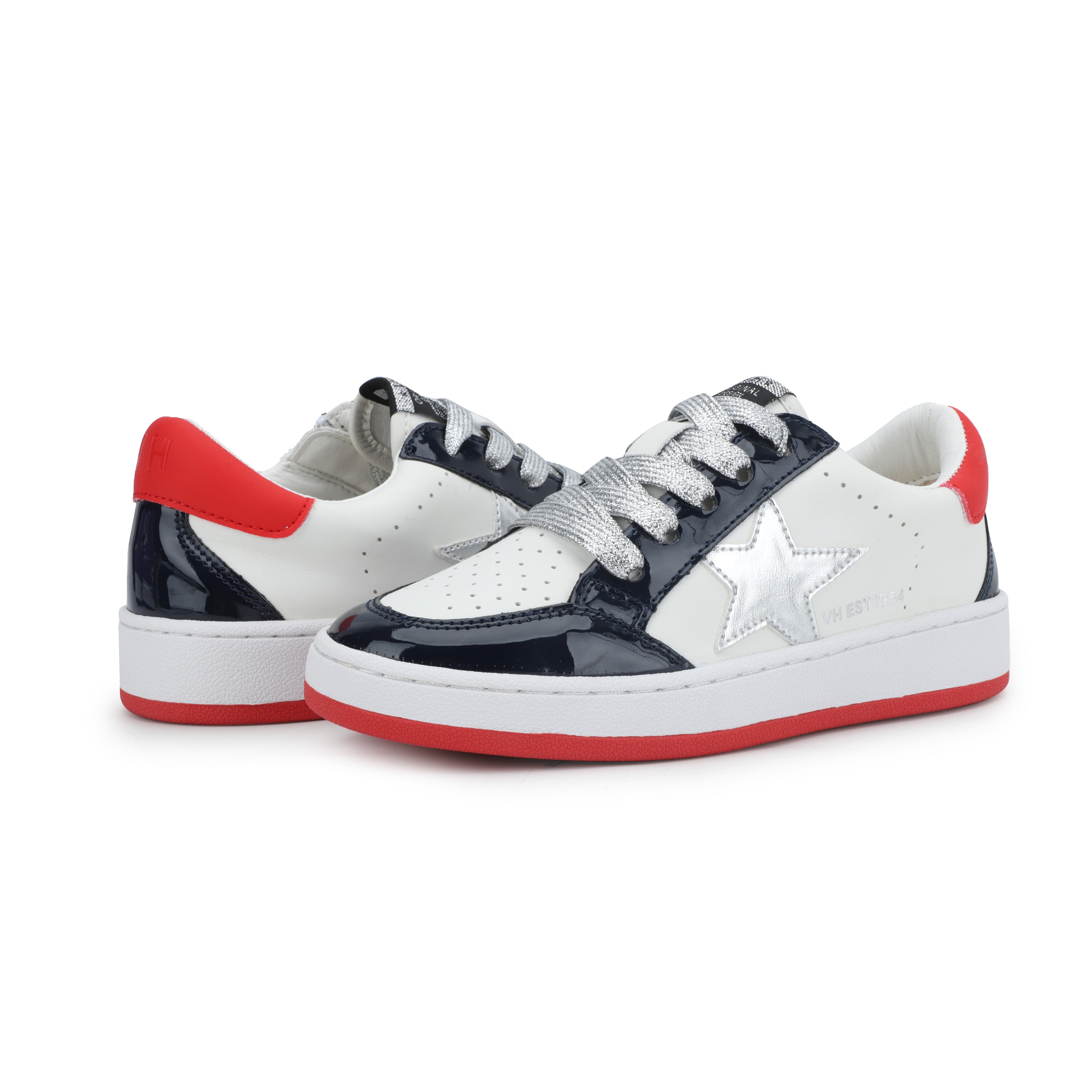 KIDS ARIELLA - WHITE/ PATENT/ NAVY/ RED | Vintage Havana WHITE/ PTTND/ NAVY/ RED