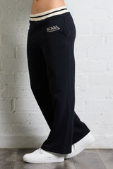 Von Dutch Wide Leg Pant | Vintage Havana Black/Ivory