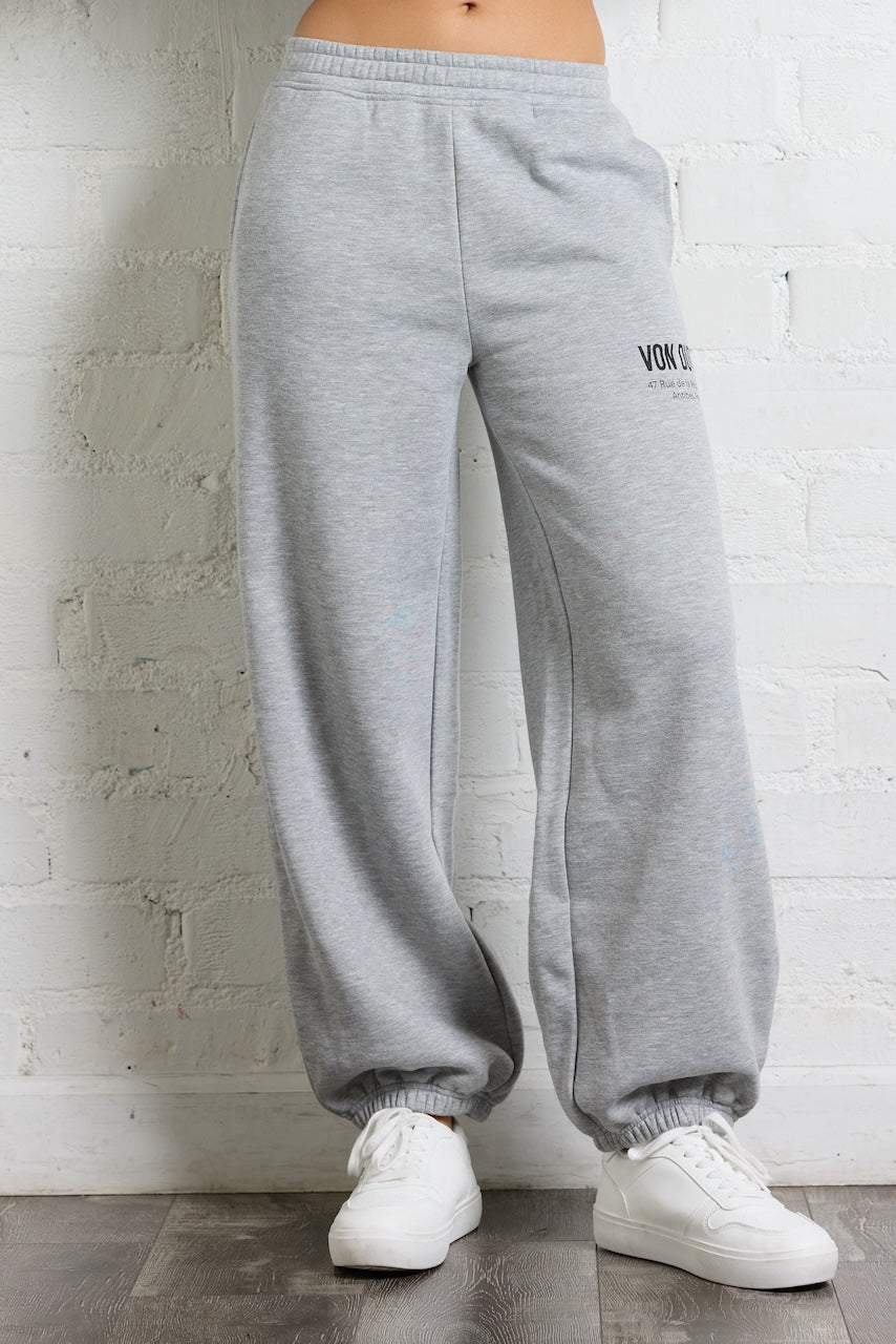 Von Dutch Jogger in Heather Grey | Vintage Havana Heather Grey/Black