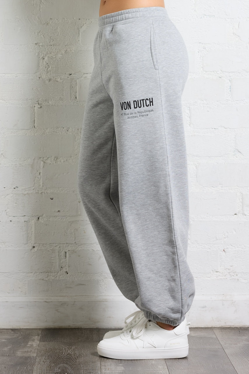 Von Dutch Jogger in Heather Grey | Vintage Havana Heather Grey/Black