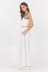White Navy Cloud w/ Piping Tank | Vintage Havana White with Navy