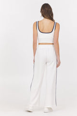 White Navy Cloud w/ Piping Tank | Vintage Havana White with Navy