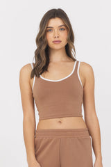 Toffee White Cloud w/ Piping Tank | Vintage Havana Toffee with White