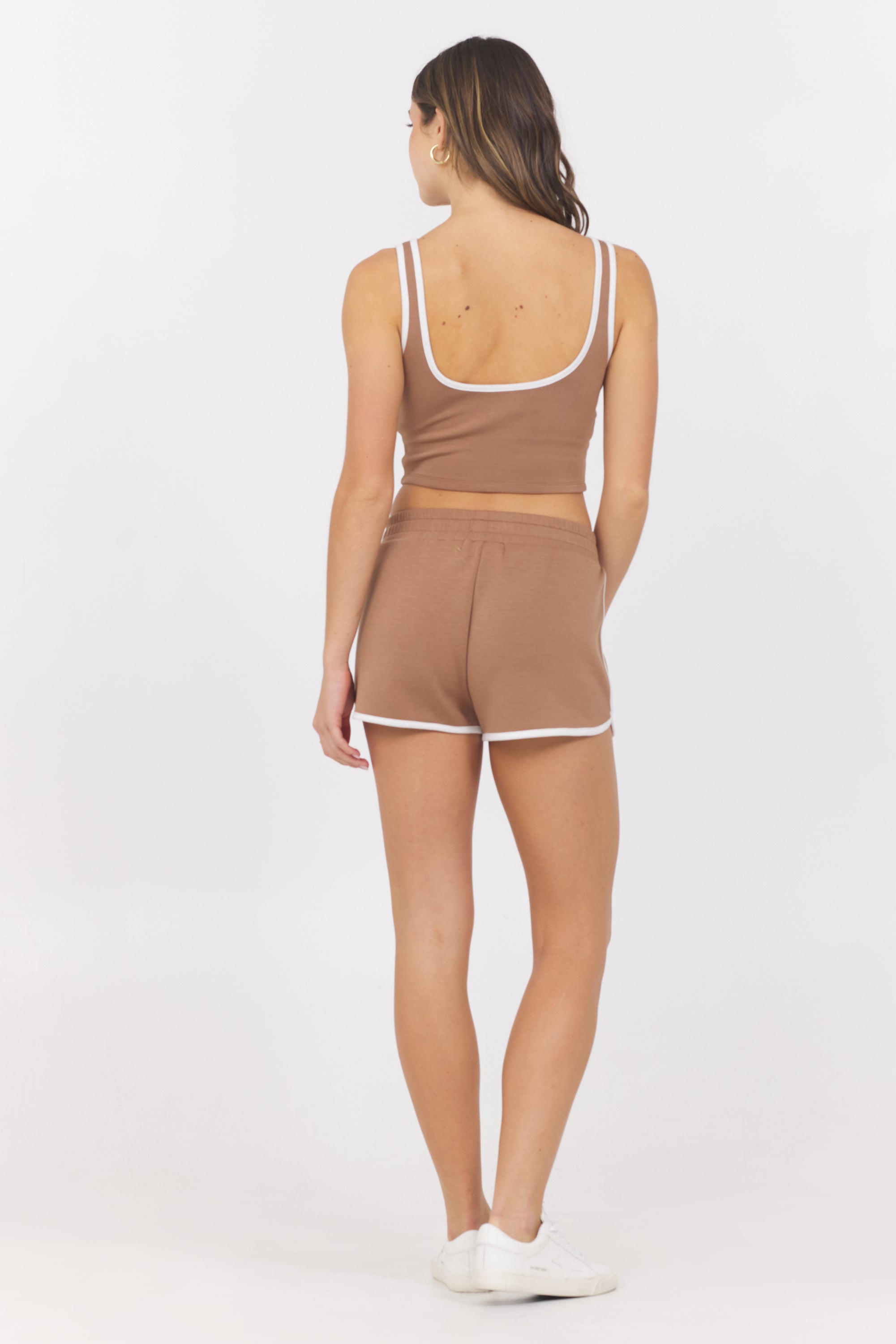 Toffee White Cloud w/ Piping Tank | Vintage Havana Toffee with White