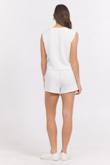Egg Shell Cloud Cut Off Tank | Vintage Havana Egg Shell